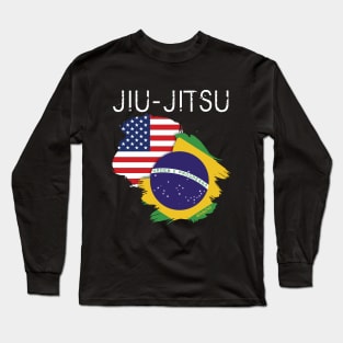Jiu-jitsu: USA-Brazil Long Sleeve T-Shirt